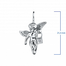 Подвеска из белого золота с бриллиантом (изготовление)