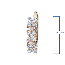 Серьги из красного золота (изготовление) с бриллиантами