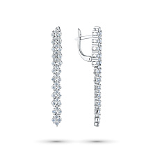 Серьги из белого золота (изготовление) с бриллиантом