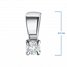 Подвеска из белого золота с бриллиантом (изготовление)