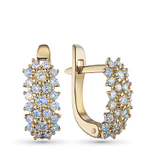 Серьги из желтого золота c бриллиантами