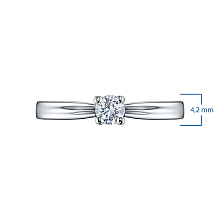 Кольцо из серебра с бриллиантом