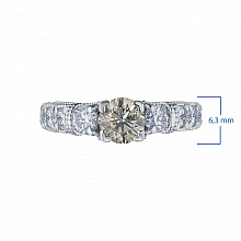 Кольцо из белого золота с бриллиантами (изготовление)