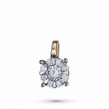 Подвеска из комбинированного золота с бриллиантами (изготовление)