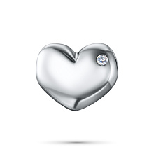 Подвеска из серебра с бриллиантом выращенным