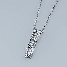 Подвеска из серебра c бриллиантами выращенными