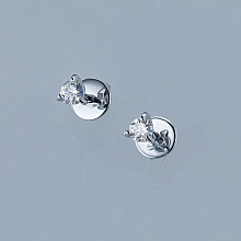 Пусеты из белого золота с бриллиантами