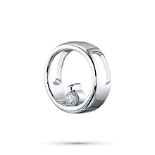 Подвеска из серебра с бриллиантом