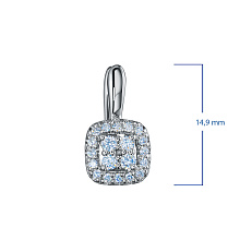 Серьги из серебра (изготовление) с бриллиантами