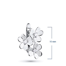 Серьги из серебра с бриллиантами