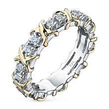 Кольцо из комбинированного золота с бриллиантами