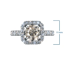 Кольцо из белого золота с бриллиантами