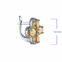Серьги из серебра с цитринами (изготовление)