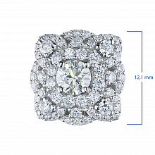 Пусеты из белого золота с бриллиантами (изготовление)