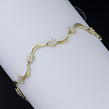 Браслет из желтого золота с бриллиантом (изготовление)