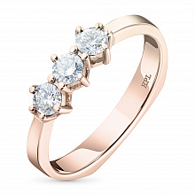 Кольцо из красного золота с бриллиантом (изготовление)