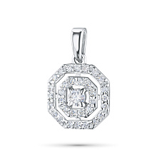 Подвеска из белого золота c бриллиантами