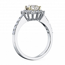 Кольцо из комбинированного золота с бриллиантами (изготовление)