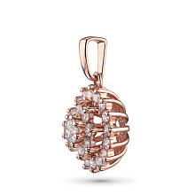 Подвеска из красного золота c бриллиантами