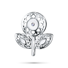 Подвеска из серебра с бриллиантом