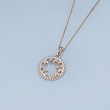 Подвеска из красного золота с бриллиантами (изготовление)