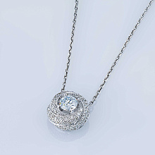 Подвеска из белого золота (изготовление) с бриллиантами