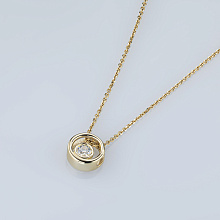 Подвеска из желтого золота с бриллиантом (изготовление)