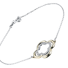 Браслет из комбинированного золота c бриллиантами