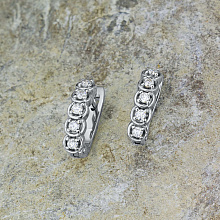 Серьги из белого золота с бриллиантами (изготовление)