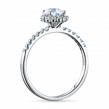 Кольцо из белого золота c бриллиантами выращенными