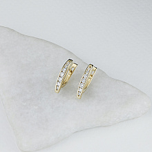 Серьги из красного золота с бриллиантами (изготовление)