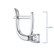Серьги из серебра с бриллиантом