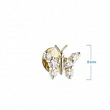 Пусеты из желтого золота с бриллиантами (изготовление)