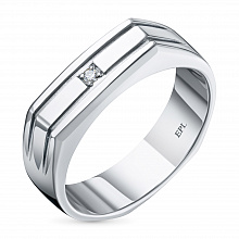 Кольцо из серебра (изготовление) с бриллиантом