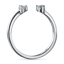 Кольцо из серебра c бриллиантами