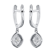 Серьги из белого золота с бриллиантами