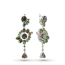 Серьги из серебра с раухтопазами