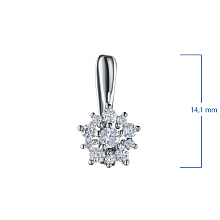 Серьги из серебра c бриллиантами