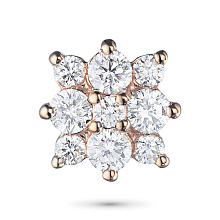 Классическая подвеска из красного золота с бриллиантами