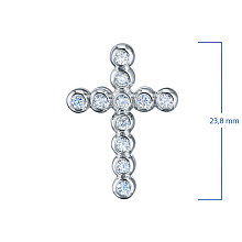 Подвеска из серебра c бриллиантами