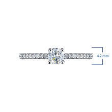 Кольцо из белого золота c бриллиантами