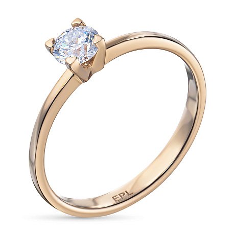 Помолвочное кольцо из красного золота