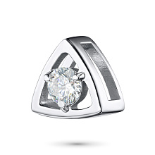 Классическая подвеска из белого золота с бриллиантом (изготовление)