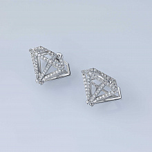 Серьги из белого золота с бриллиантами (изготовление)