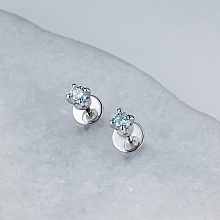 Пусеты из белого золота (изготовление) с бриллиантами