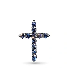Подвеска из серебра с сапфирами и бриллиантами