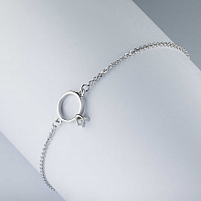 Браслет из белого золота с бриллиантом (изготовление)