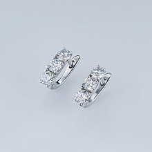 Серьги из белого золота c бриллиантами