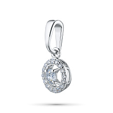 Подвеска из серебра c бриллиантами выращенными