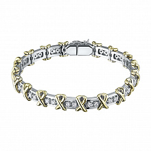 Браслет из комбинированного золота с бриллиантами (изготовление)